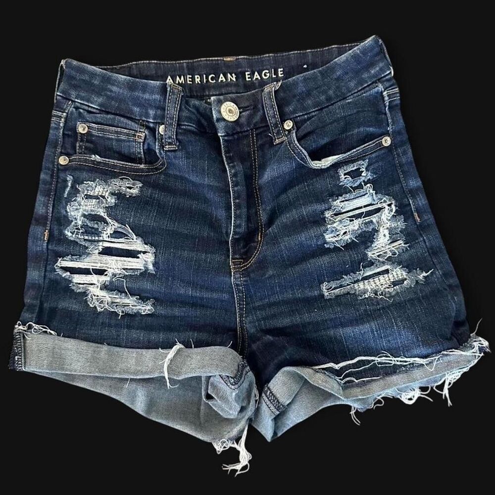 American-eagle Women's Navy and Blue Shorts